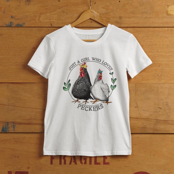 2X Just a girl who loves chickens T-shirt - Picture 7 of 10